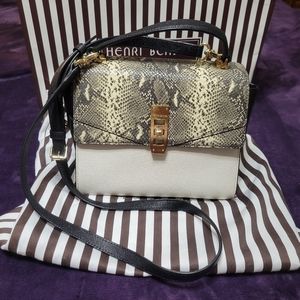 Henri Bendel The Uptown Mini Satchel in Snake, Color Natural Multi